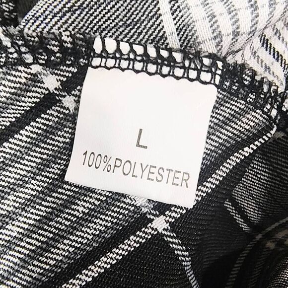 Women's Flannel Asymmetrical Hemline Plaid Front Tie Skirt Large #1 - Picture 7 of 8